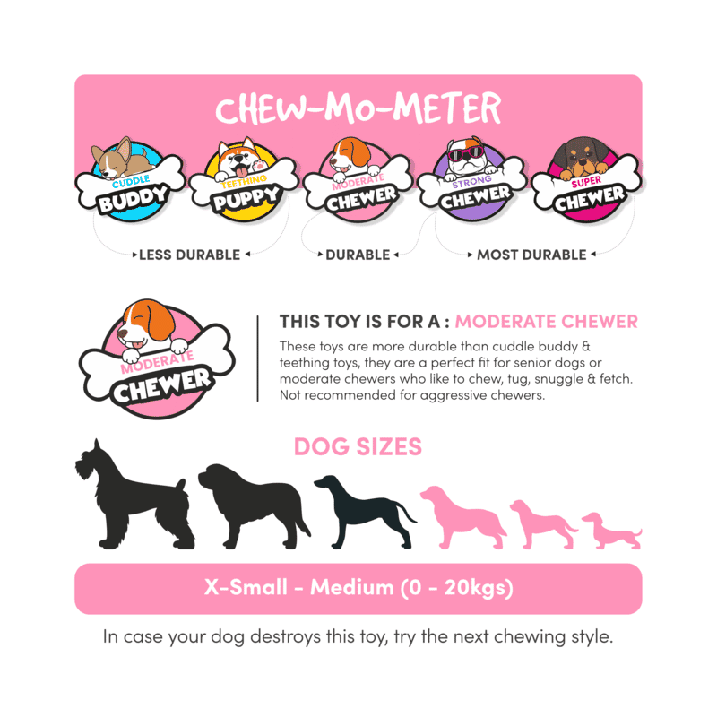 Barkbutler Pandu The Panda Chew Toy - Wagr Petcare