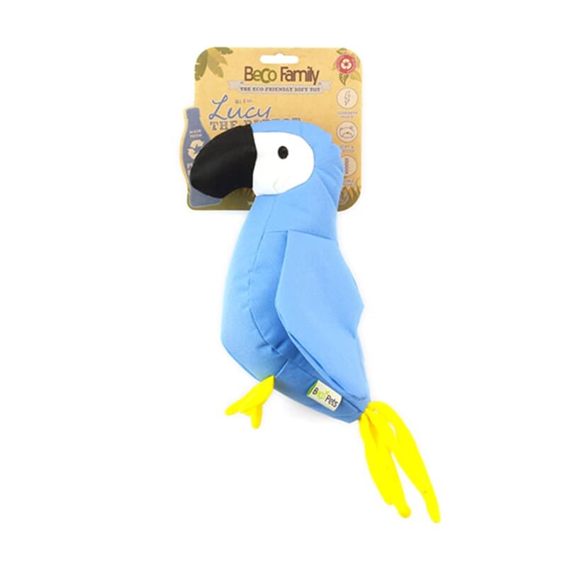 Beco Soft Parrot Toy with Squeeker for Dogs - Blue - Wagr - The Smart Petcare Platform