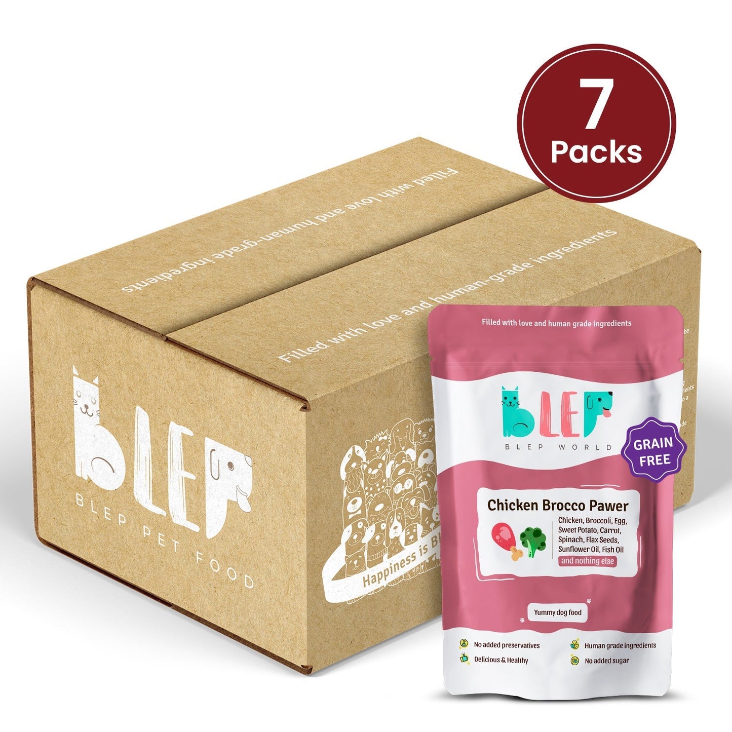 BLEP Chicken Brocco Pawer for Dogs - Wagr Petcare