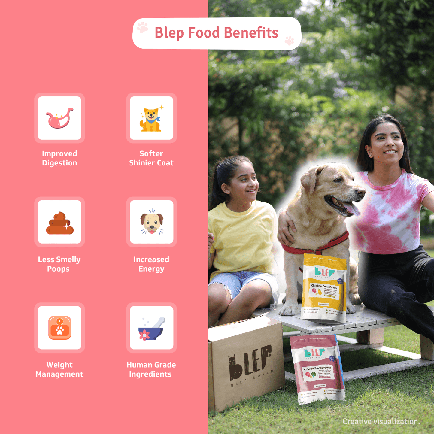 BLEP Chicken Brocco & Zuke Dog Food Combo Pack (2 packs of 300g) - Wagr Petcare