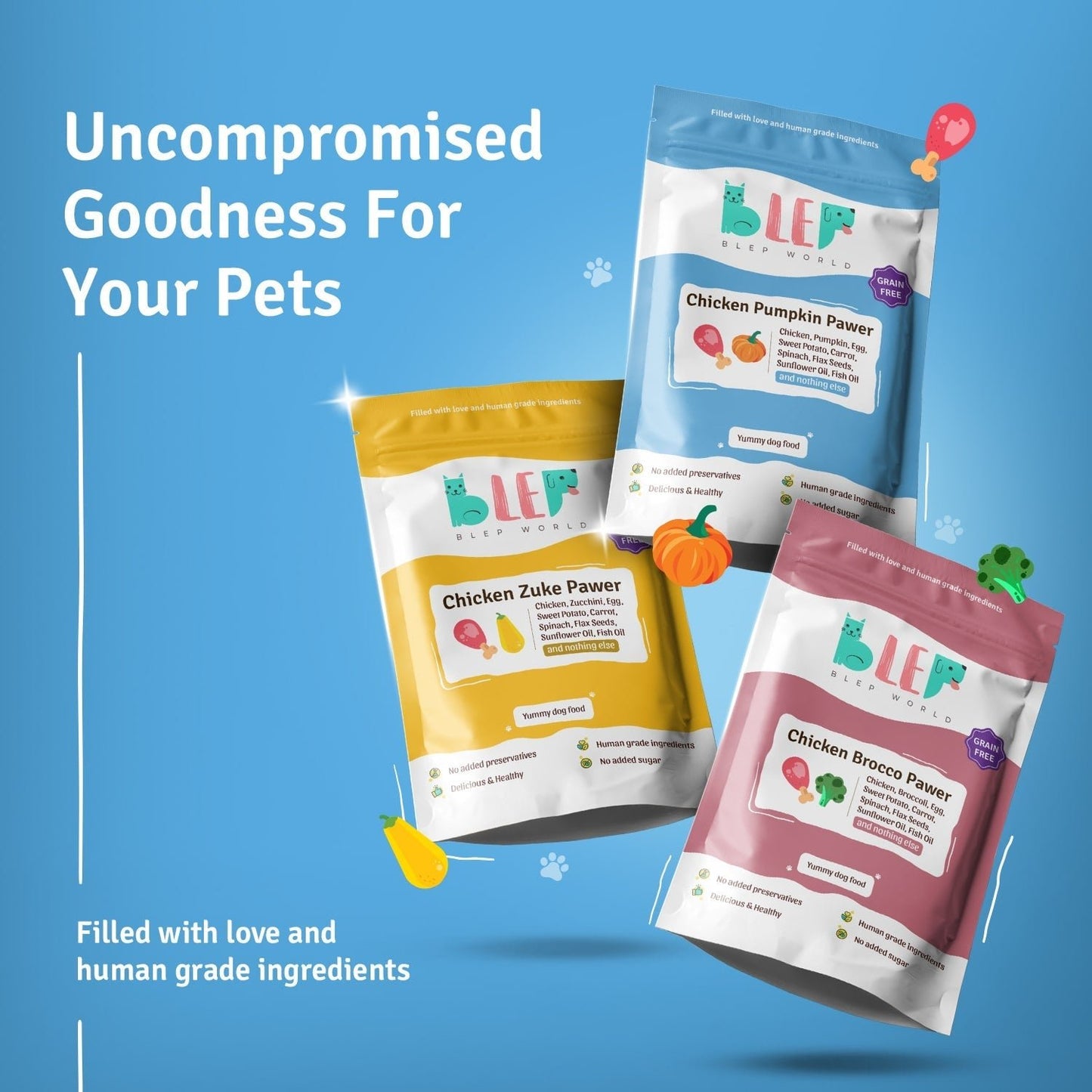 BLEP Chicken Pumpkin Pawer for Dogs - Wagr Petcare