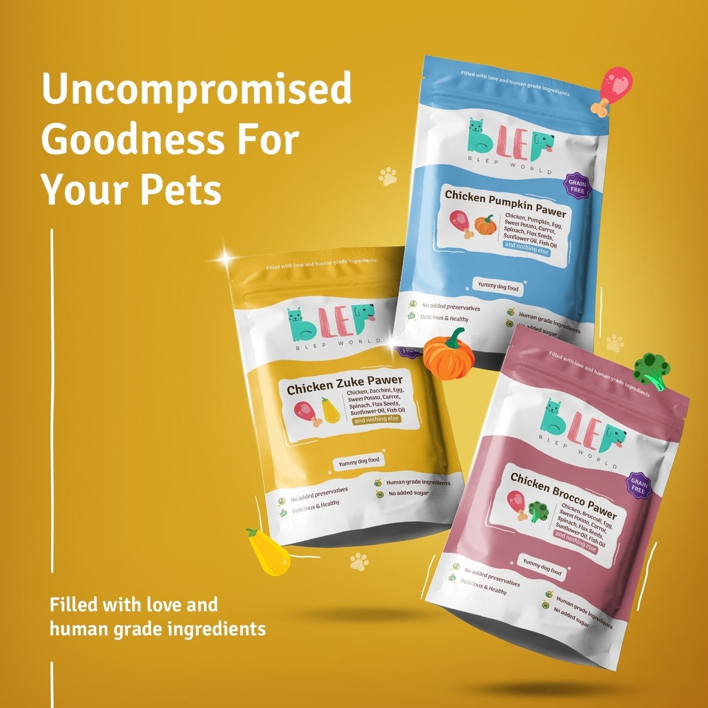 BLEP Chicken Zuke Pawer for Dogs - Wagr Petcare