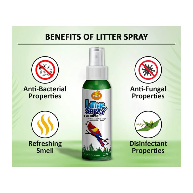 Boltz Litter Spray for Birds - Wagr - The Smart Petcare Platform