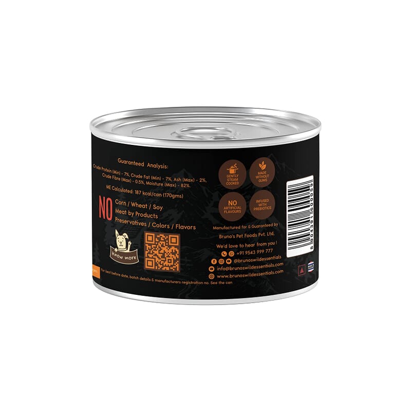Bruno's Wild Essentials - Chicken Pate Wet Dog Food - Wagr Petcare