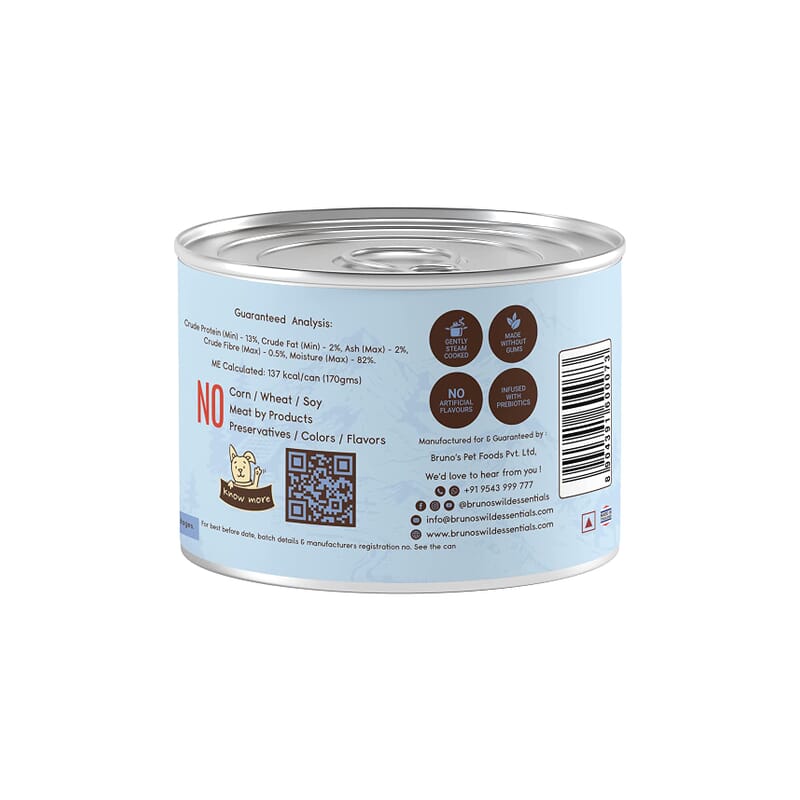 Bruno's Wild Essentials - Mackerel with Salmon and Vegetables Dog Wet Food - Wagr Petcare
