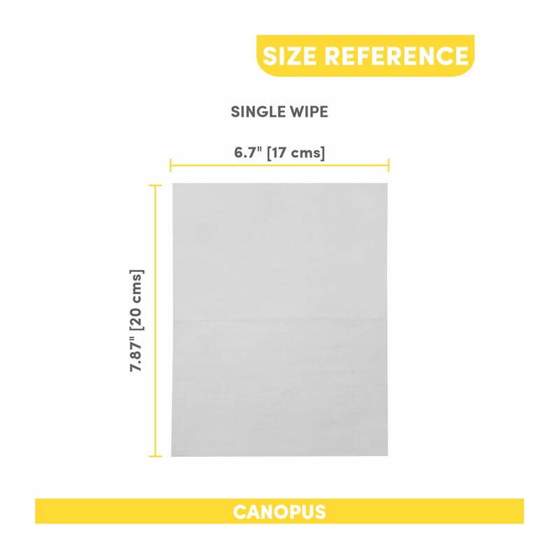 Canopus Pet Wipes - Lemon Scent, Pack of 1 - Wagr Petcare