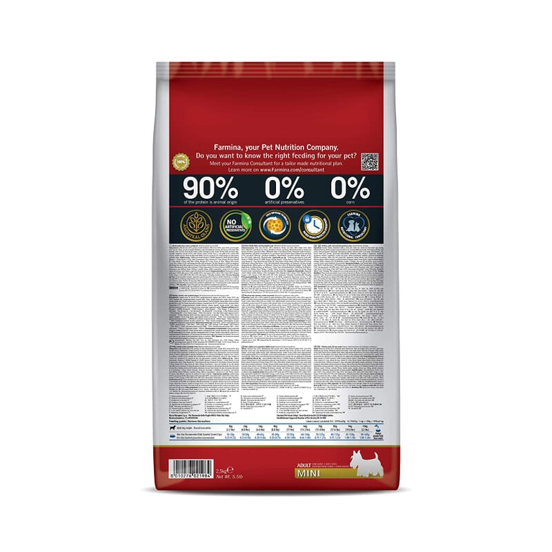 Farmina N&D Ancestral Grain Mini Breed Adult Dry Dog Food - Chicken & Pomegranate, 2.5KG - Wagr - The Smart Petcare Platform
