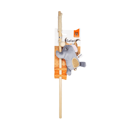 Fofos Elephant Cat Wand Toy - Wagr Petcare