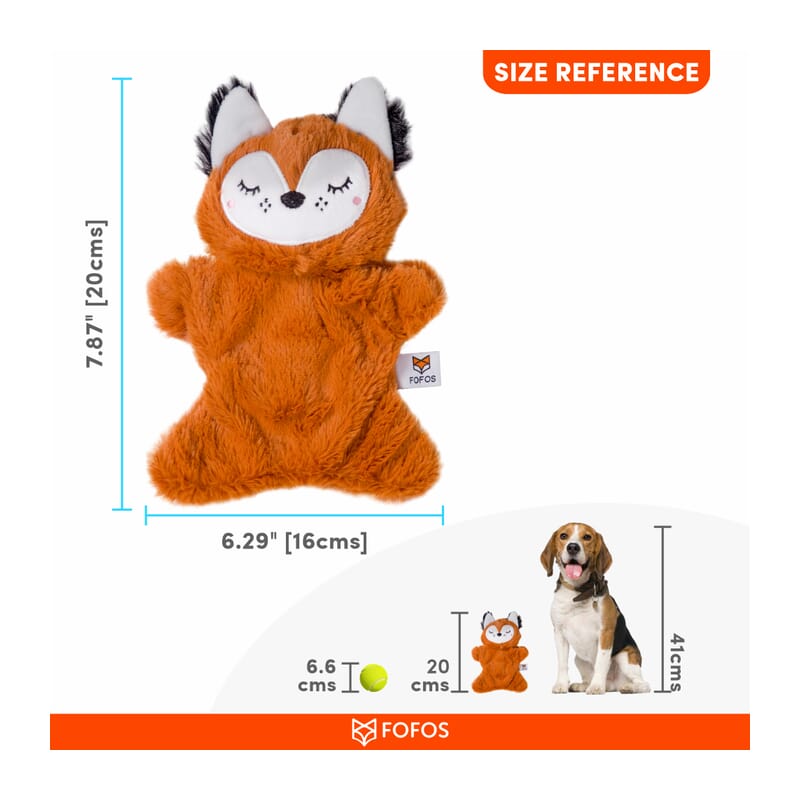 Fofos Glove Plush Fox Dog Toy - Wagr Petcare