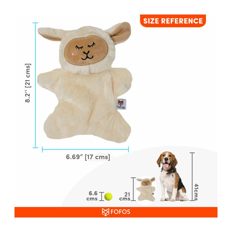Fofos Glove Plush Sheep Dog Toy - Wagr Petcare