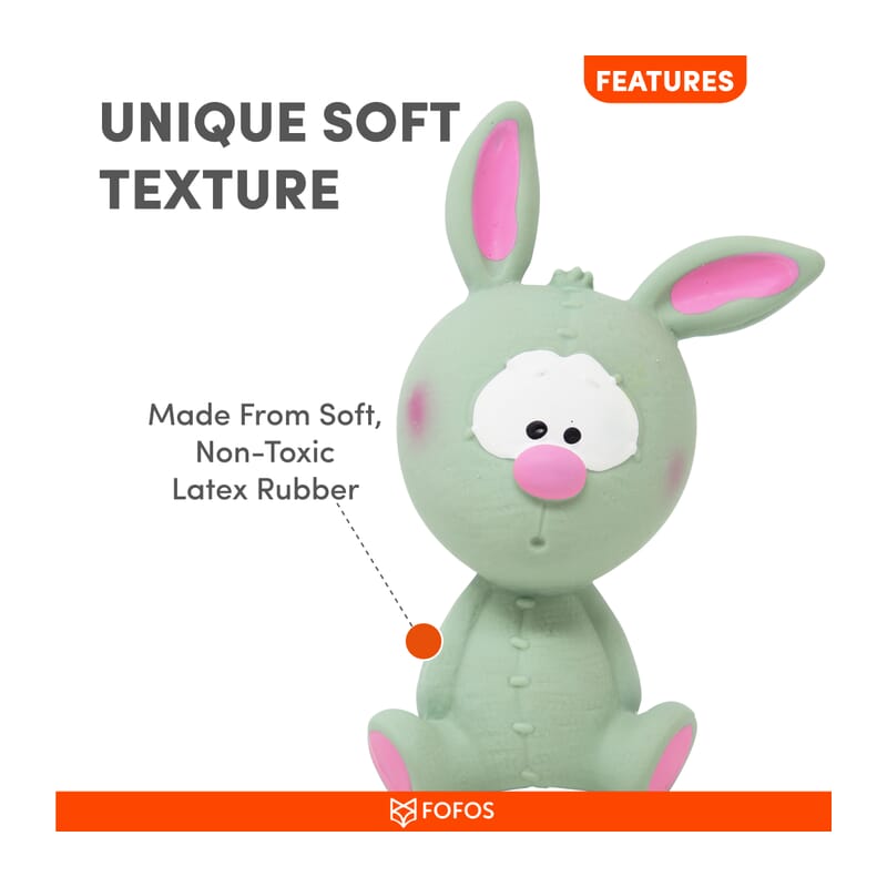 Fofos Latex Bi Toy Rabbit Small Dog Toy - Wagr Petcare