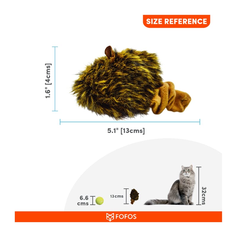 Fofos Pull String & Sound Chip Electronic Mouse Cat Toy - Wagr Petcare