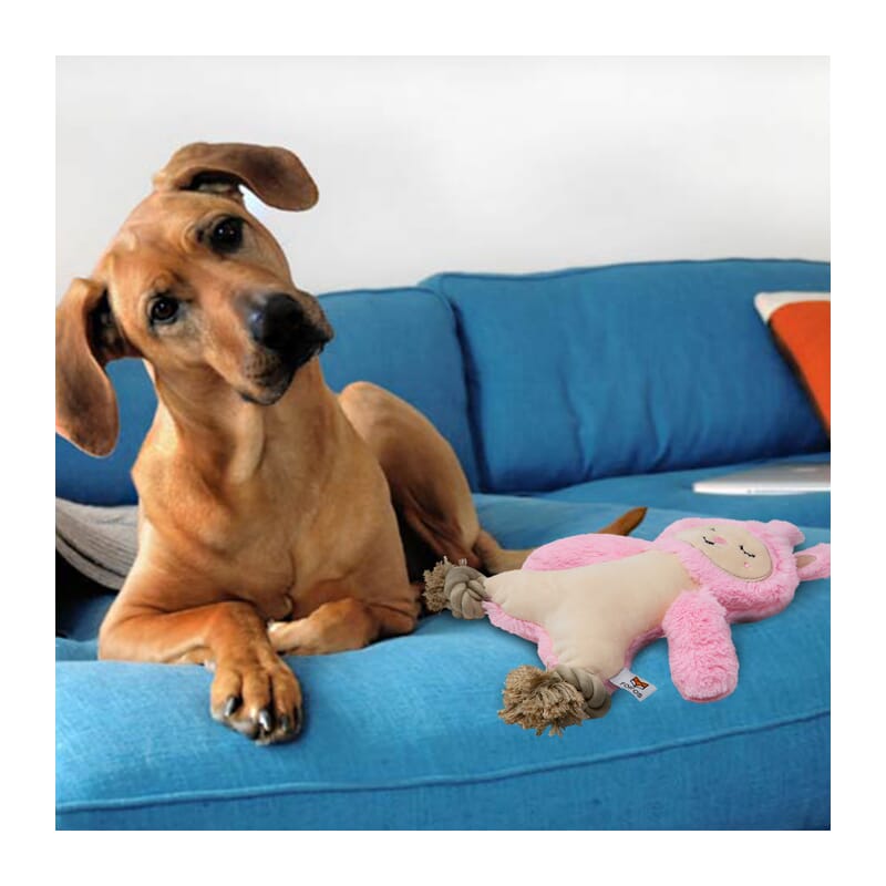 Fofos Ropeleg Plush Rabbit Dog Toy - Wagr Petcare