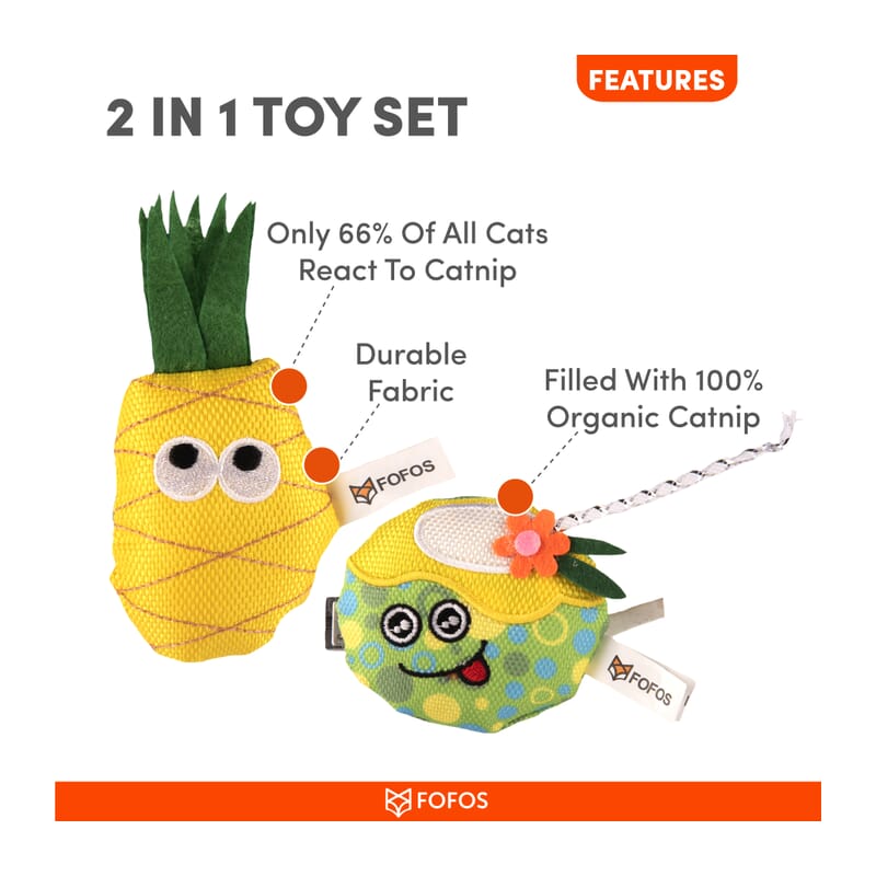 Fofos Summer Cat Toy - Juice with Pineapple - Wagr Petcare