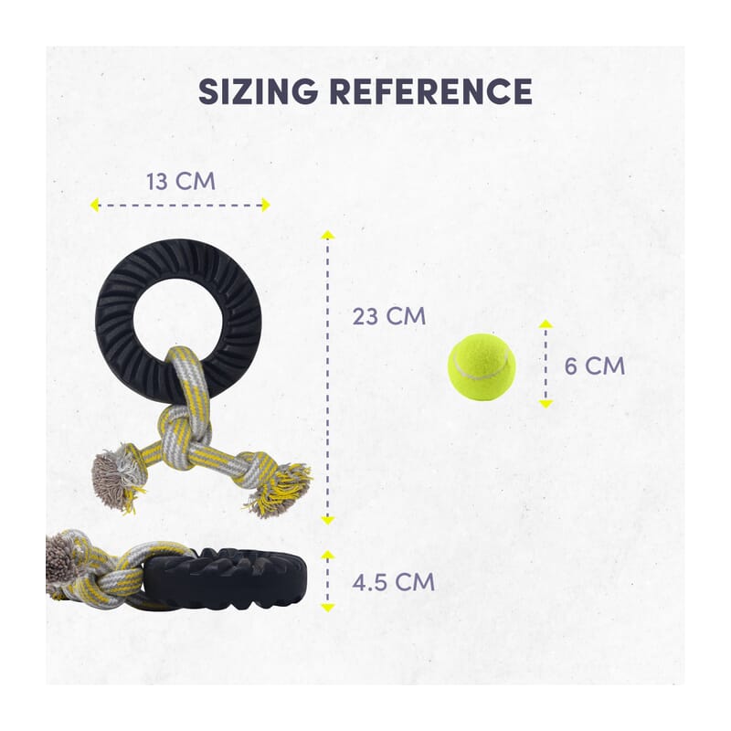 Fofos Tyre Small Dog Chew Rope Toy - Wagr Petcare