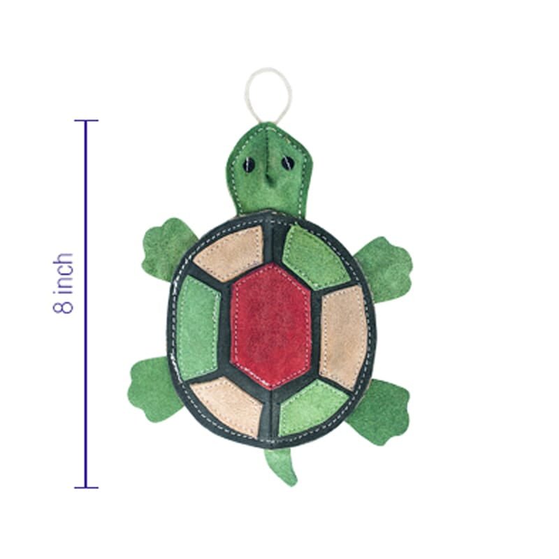 Forfurs Flatty Turtle Leather Dog Toy - Wagr - The Smart Petcare Platform