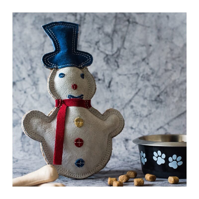 Forfurs Snowman Leather Dog Toy - Wagr - The Smart Petcare Platform