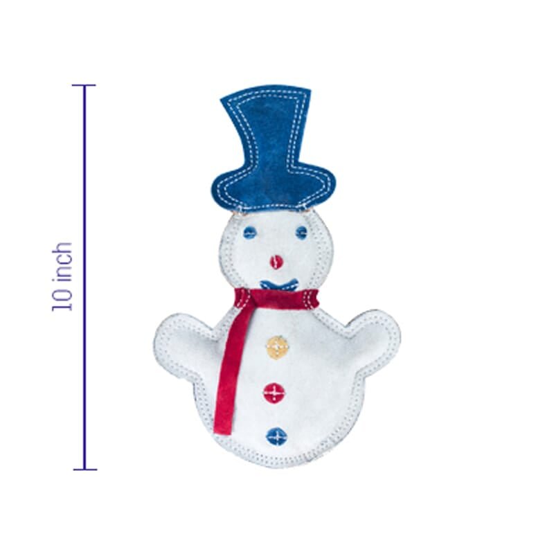 Forfurs Snowman Leather Dog Toy - Wagr - The Smart Petcare Platform
