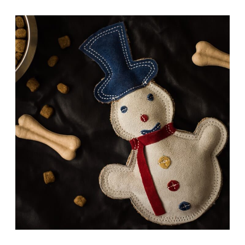 Forfurs Snowman Leather Dog Toy - Wagr - The Smart Petcare Platform