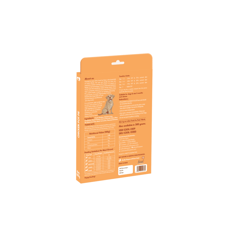 Fresh for Paws Chicken Pot Pie - 300gm - Wagr Petcare