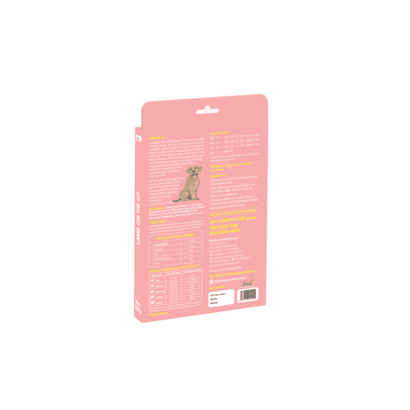 Fresh for Paws Lamb On The Go - Wagr - The Smart Petcare Platform