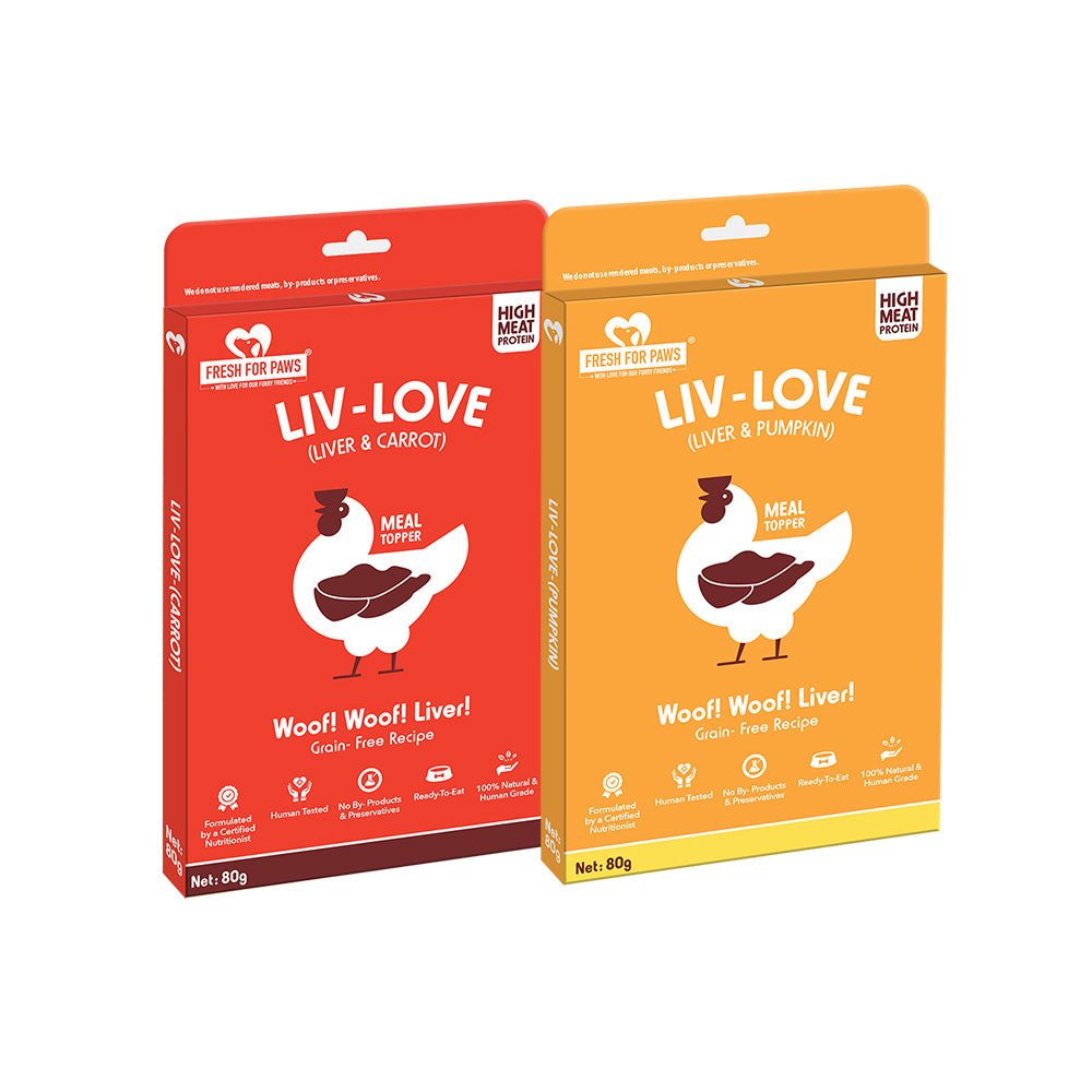 Fresh for Paws' Liv-Lov Food Topper Combo - Pumpkin and Carrot Recipe - Wagr Petcare