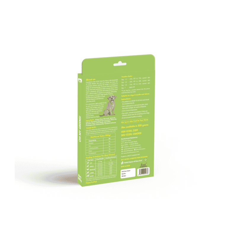 Fresh for Paws Oh My Greens - 300 gm - Wagr Petcare