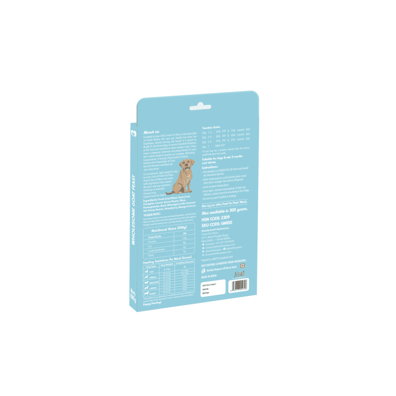 Fresh for Paws Wholesome Goat Feast - Wagr - The Smart Petcare Platform