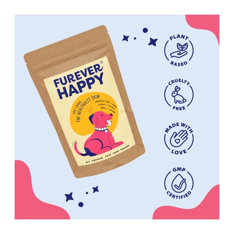 Furever Happy All-Natural Anti Tick & Flea Powder for Dogs, 100gm - Wagr - The Smart Petcare Platform