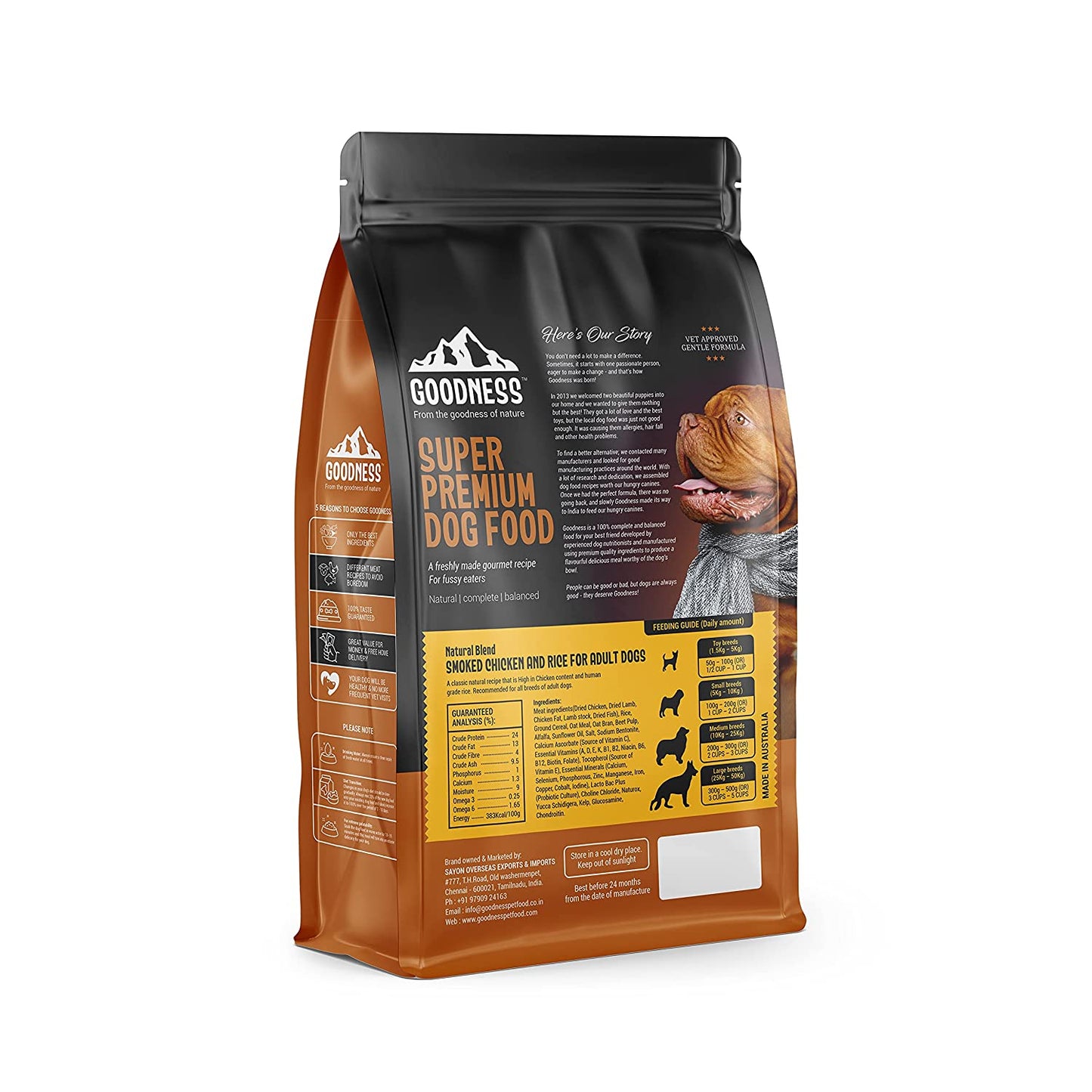 Goodness Natural Blend Smoked Chicken & Rice 1.5kg - Wagr Petcare