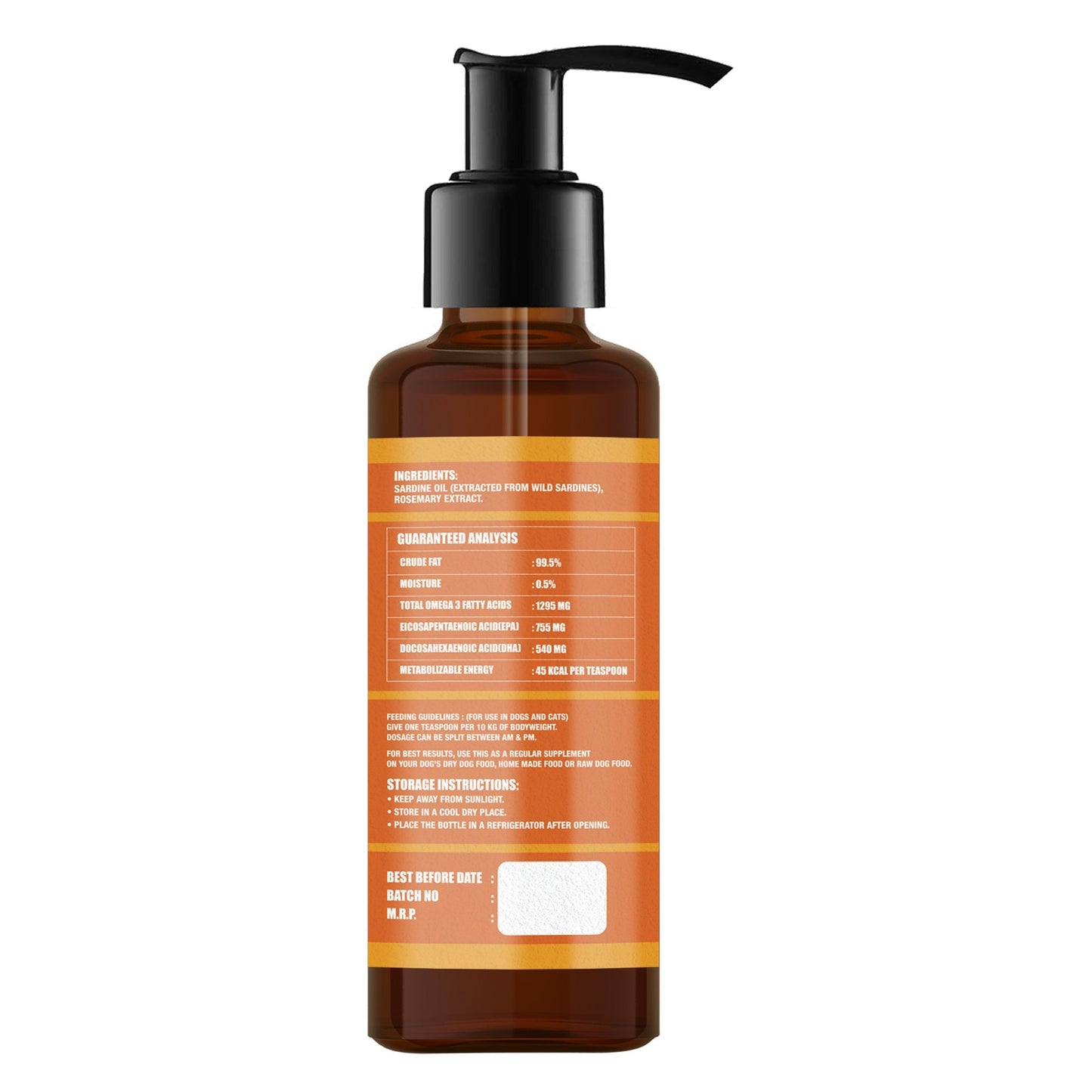Goodness Wild Sardine oil, Skin & Coat Dog supplement 200ml - Wagr - The Smart Petcare Platform