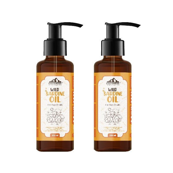 Goodness Wild Sardine oil, Skin & Coat Dog supplement 200ml, Buy 1 Get 1 Free - Wagr - The Smart Petcare Platform