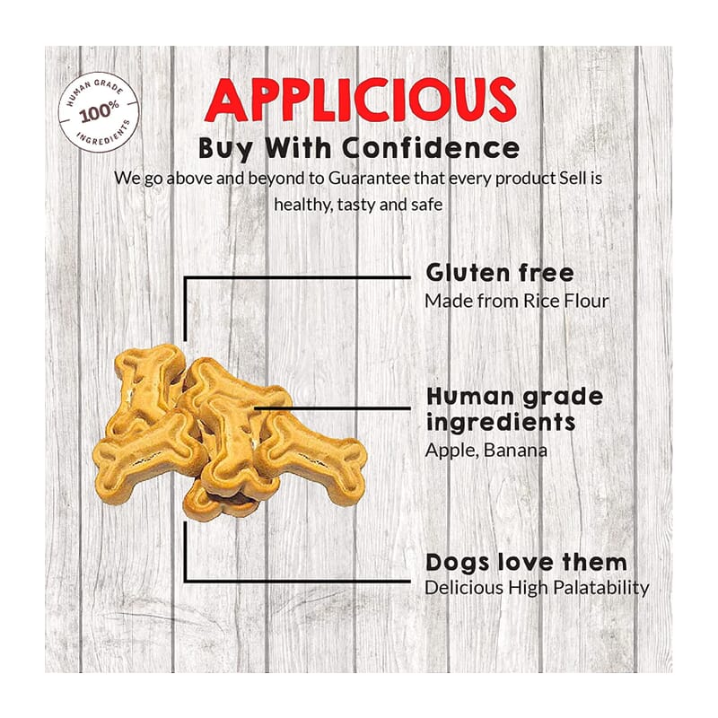 Goofy Tails Applicious Apple and Banana Gluten Free Veg Biscuits - Wagr - The Smart Petcare Platform