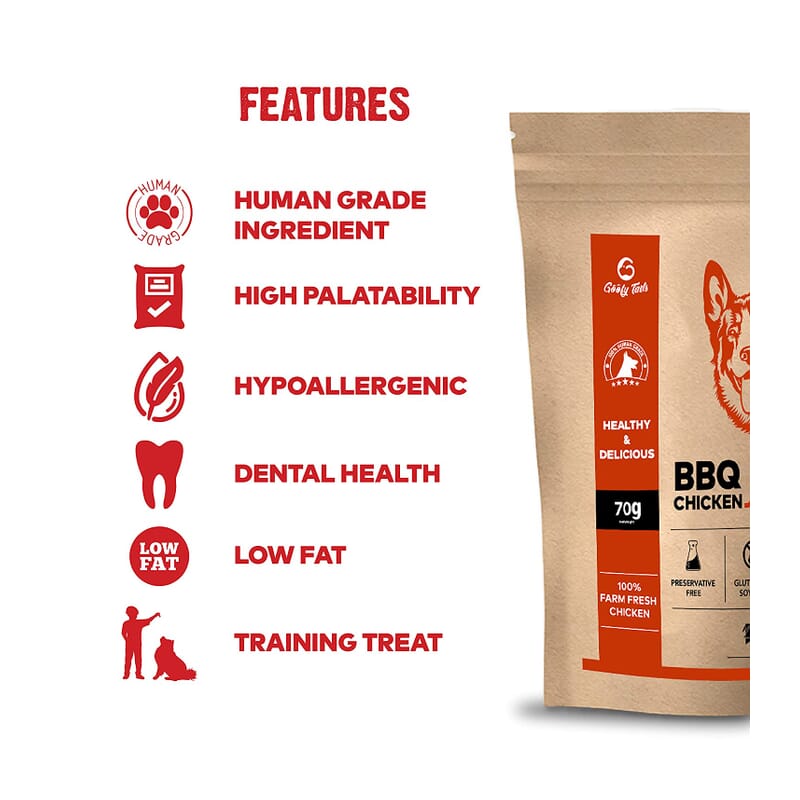 Goofy Tails Barbecue Chicken Jerky Treats - Wagr - The Smart Petcare Platform