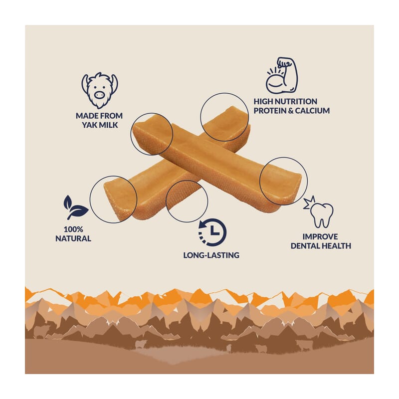 Goofy Tails Himalayan Yak Milk Dog Chew - 1 bar per pack - Wagr - The Smart Petcare Platform