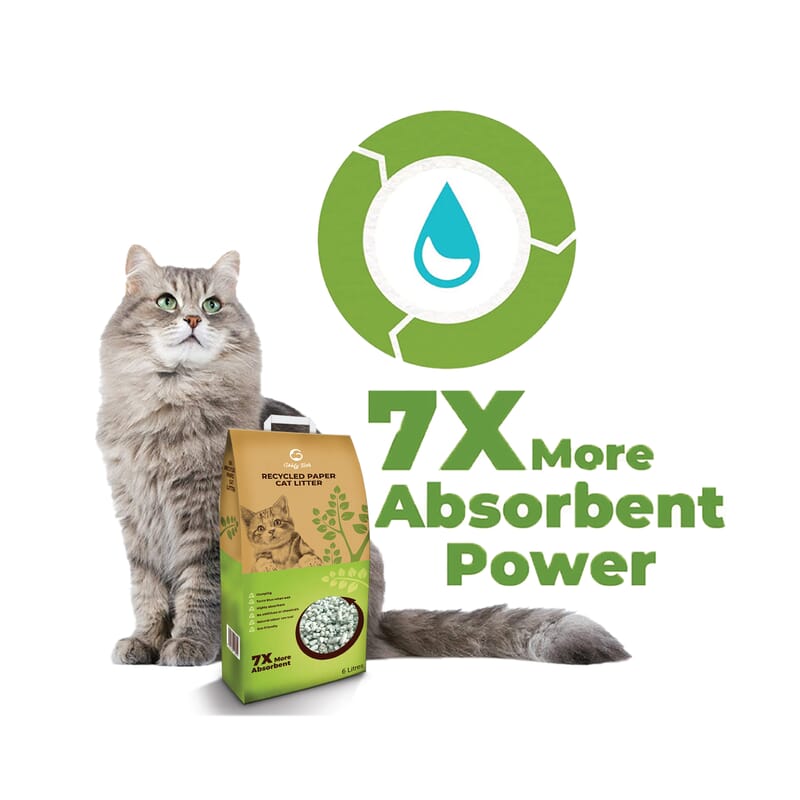 Goofy Tails Recycled Paper Clumping Cat Litter-6 Litre - Wagr - The Smart Petcare Platform