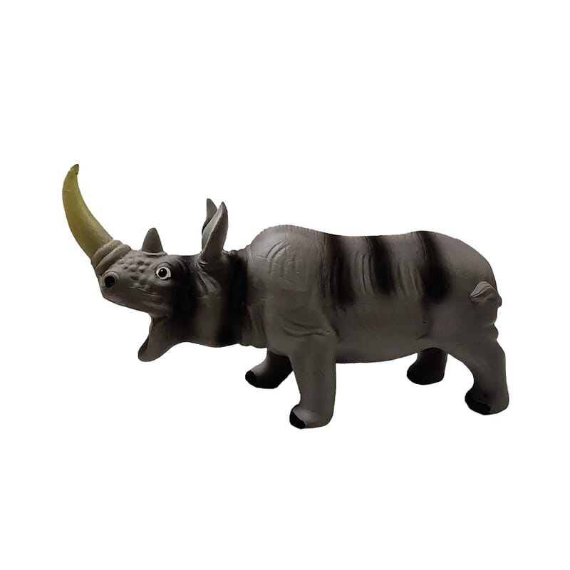 Goofy Tails Rhino Latex Squeaky Dog Toy (Grey) - Wagr - The Smart Petcare Platform