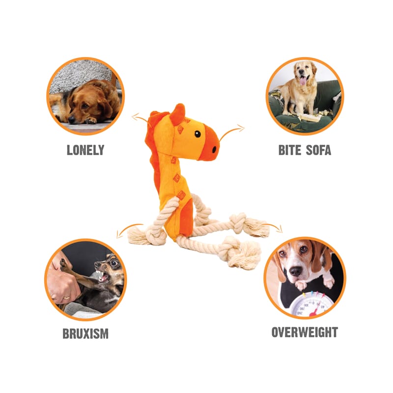 Goofy Tailsgiraffe Plush Toy for Dogs - Wagr - The Smart Petcare Platform