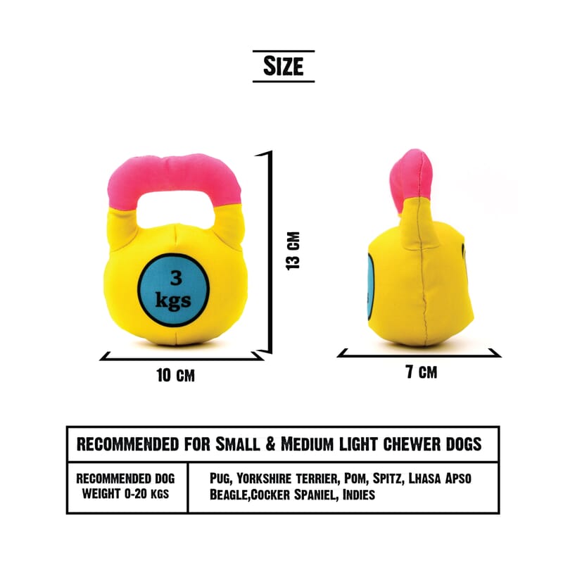 Goofy Tailsgym Series Kettlebell Plush Toy for Dogs - Wagr - The Smart Petcare Platform