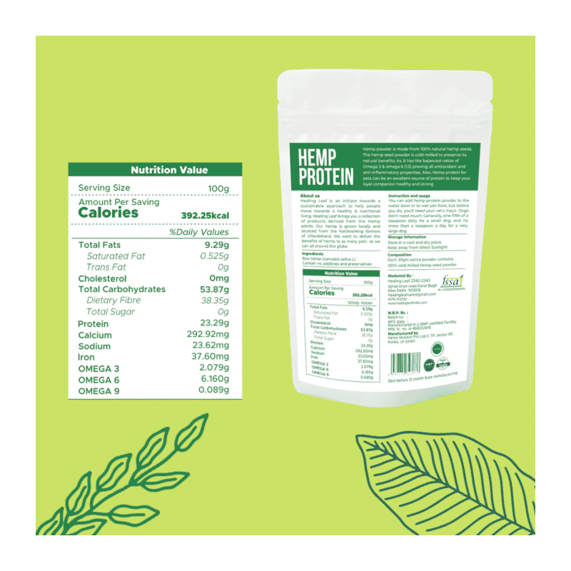 Hemp Powder for Pets by Healing Leaf - Wagr - The Smart Petcare Platform