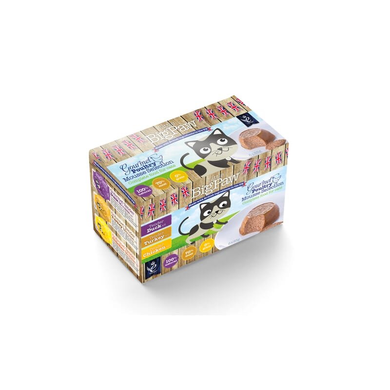 Little Big Paw Gourmet Poultry Mix Pack of 6 units of 85 Grams each (Tender Duck - 2 Packs, Tender Turkey - 2 Packs, Tender Chicken - 2 Packs) - Wagr - The Smart Petcare Platform