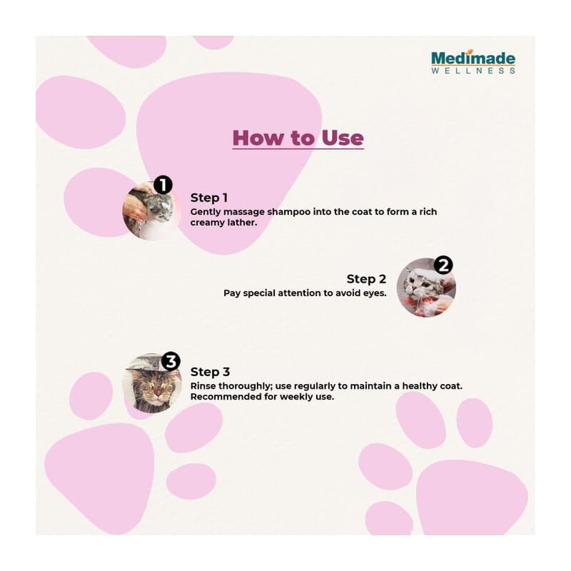 Medimade Cat Shampoo with Aloe Vera & Vitamin E, 200ml - Wagr - The Smart Petcare Platform