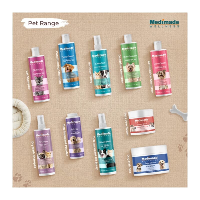 Medimade Gentle Deodorizer Shampoo for Dogs with Neem & Lavender Oil, 200ml - Wagr - The Smart Petcare Platform