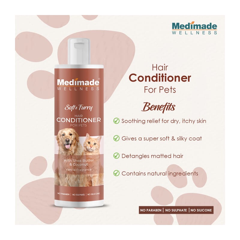 Medimade Hair Conditioner with Shea Butter & Coconut For Dogs and Cats, 200ml - Wagr - The Smart Petcare Platform