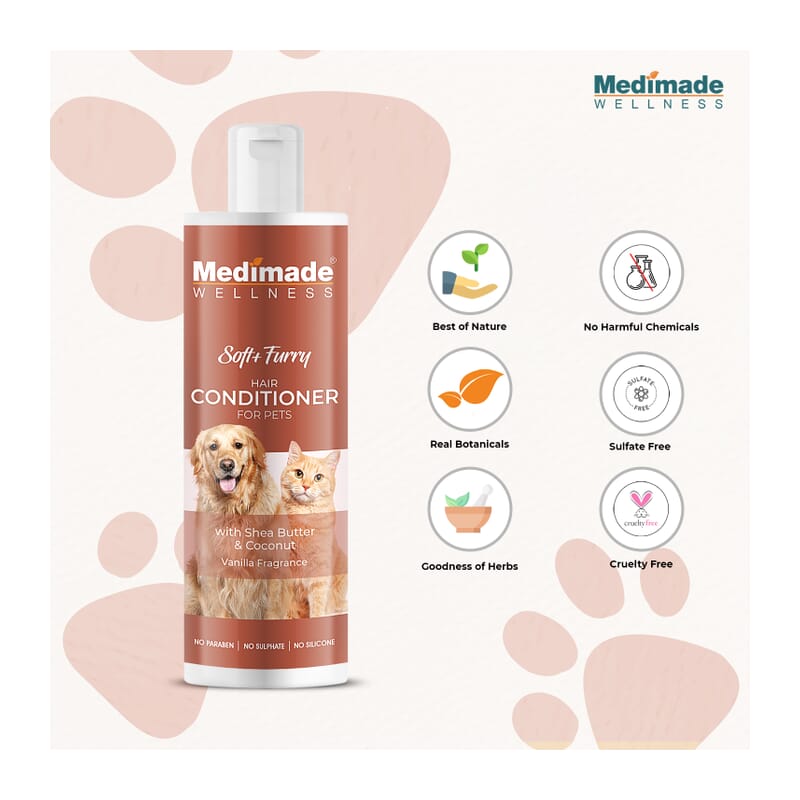 Medimade Hair Conditioner with Shea Butter & Coconut For Dogs and Cats, 200ml - Wagr - The Smart Petcare Platform