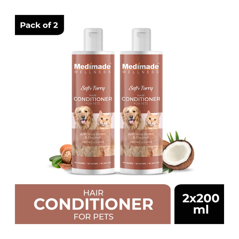 Medimade Hair Conditioner with Shea Butter & Coconut For Dogs and Cats, 200ml - Wagr - The Smart Petcare Platform
