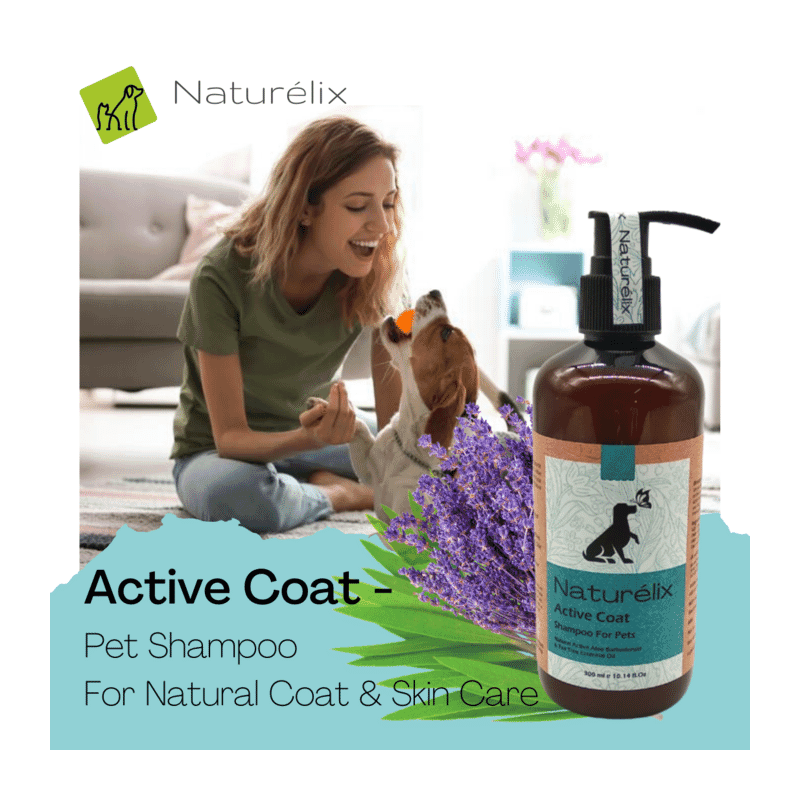 Naturelix Active Coat Dog Shampoo-Itchy Skin and Smooth Coat Dog Shampoo, 300ml - Wagr - The Smart Petcare Platform