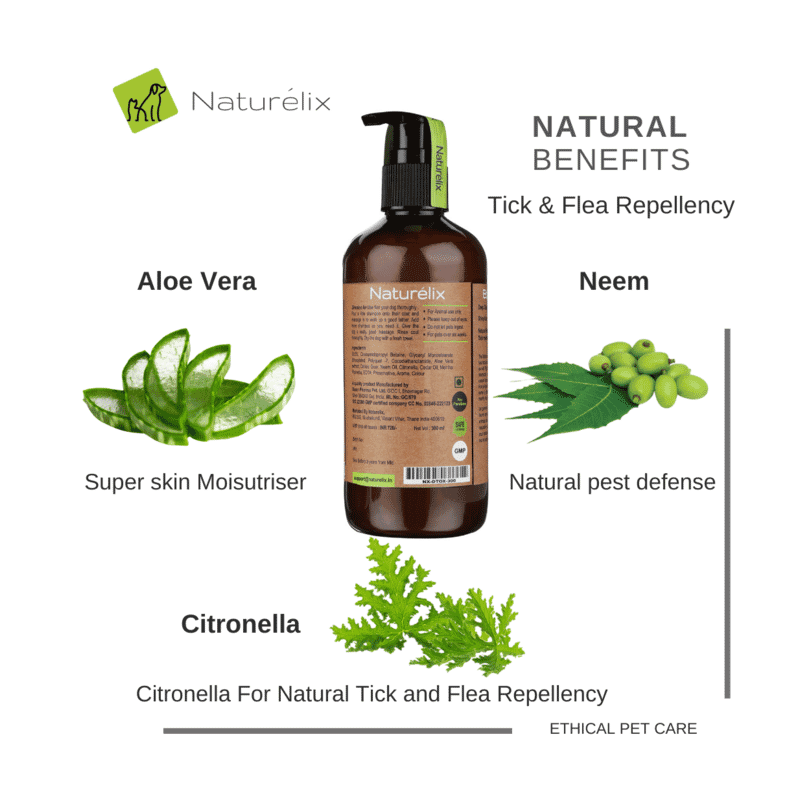 Naturelix Detox Bath Dog Shampoo & Natural Conditioner, 300ml - Wagr - The Smart Petcare Platform
