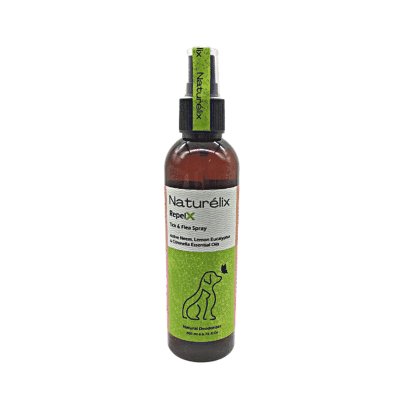 Naturelix RepelX- 100% Natural Tick & Flea Spray for Dogs Cats and Puppies, 200ml - Wagr - The Smart Petcare Platform