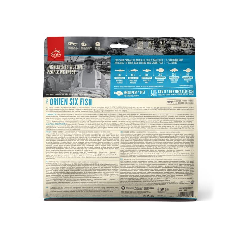 Orijen Six Fish Dry Dog Food - Wagr - The Smart Petcare Platform